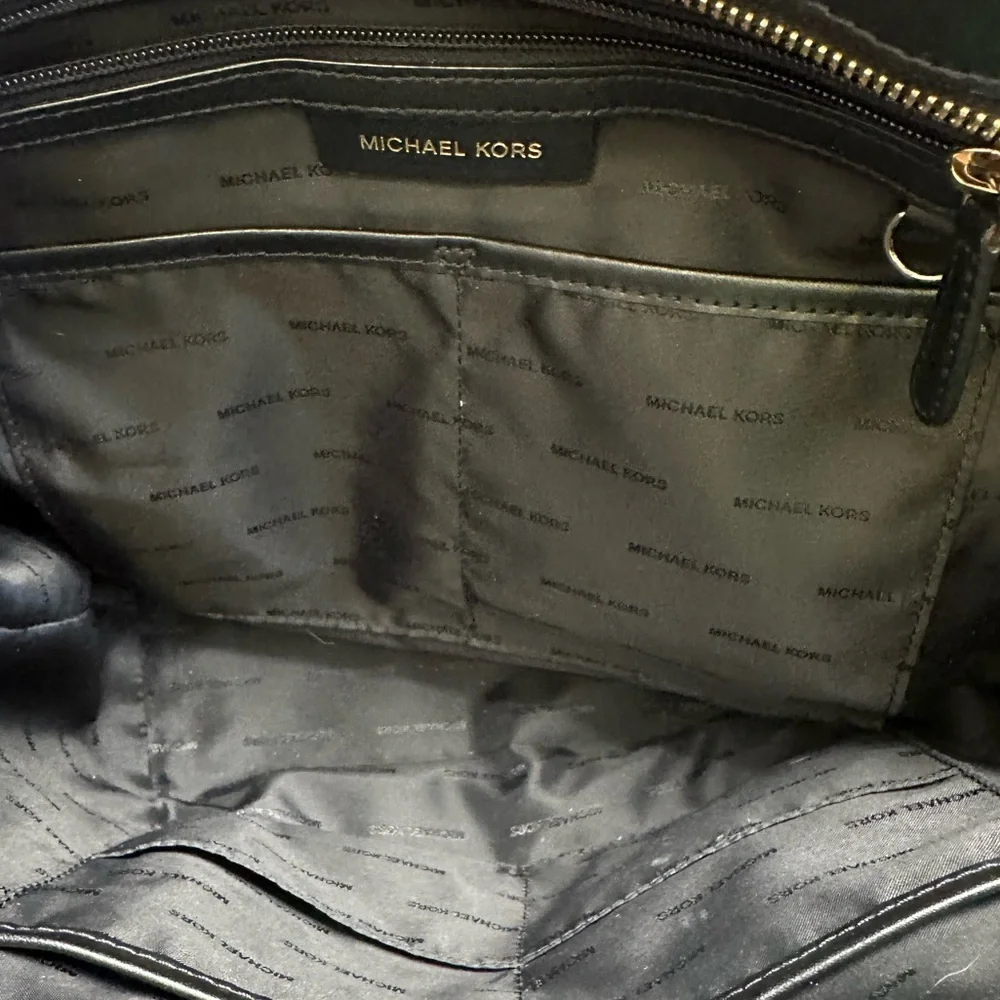 Michael Kors Pebbled Leather Black Tote Bag